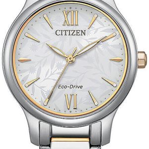 Citizen Damklocka EM0895-73A Dress Vit/Gulguldtonat stål Ø30 mm