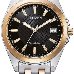 Citizen Damklocka EO1213-85E Eco Drive 180 Svart/Roséguldstonat