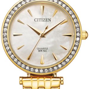 Citizen Damklocka ER0212-50Y Vit/Gulguldtonat stål Ø30 mm