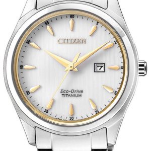 Citizen Damklocka EW2470-87B Vit/Titan Ø34 mm