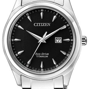 Citizen Damklocka EW2470-87E Svart/Titan Ø34 mm