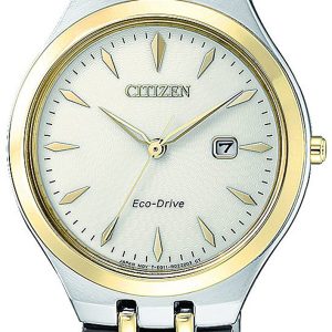 Citizen Damklocka EW2494-89B Elegance Antikvit/Gulguldtonat stål