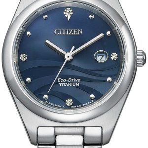 Citizen Damklocka EW2600-83L Titanium Blå/Titan Ø29 mm