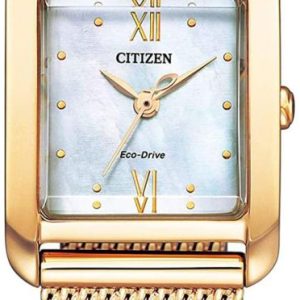 Citizen Damklocka EW5593-64D Eco Drive Vit/Roséguldstonat stål Ø22