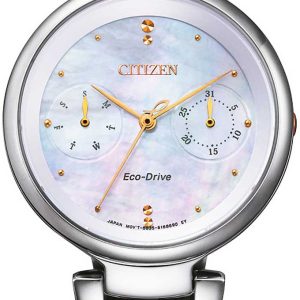 Citizen Damklocka FD1106-81D Elegance Vit/Gulguldtonat stål Ø31 mm