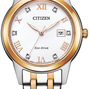 Citizen Damklocka FE1246-85A Elegance Vit/Roséguldstonat stål