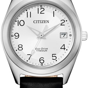 Citizen Damklocka FE6150-18A Titanium Silverfärgad/Läder Ø34 mm