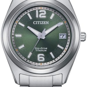 Citizen Damklocka FE6151-82X Titanium Grön/Titan Ø34 mm