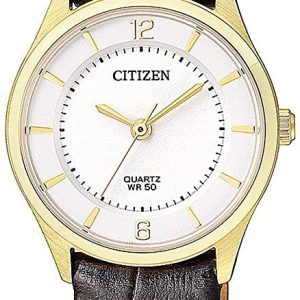 Citizen Dress Damklocka ER0203-00B Vit/Läder Ø27 mm