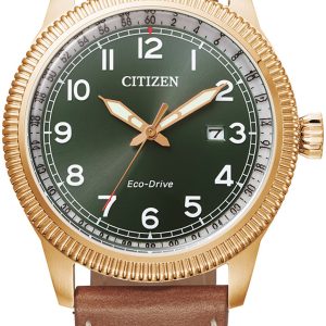 Citizen Eco Drive 180 Herrklocka BM7483-15X Grön/Läder Ø43 mm