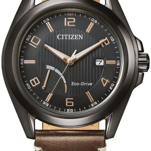 Citizen Elegance Herrklocka AW7057-18H Svart/Läder Ø43 mm