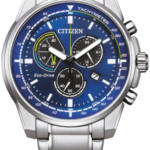 Citizen Herrklocka AT1190-87L Crono Blå/Stål Ø44 mm