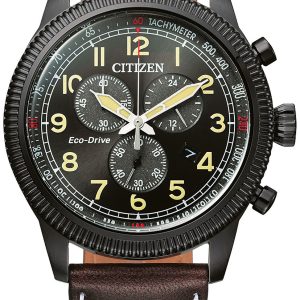 Citizen Herrklocka AT2465-18E Sport Svart/Läder Ø42 mm