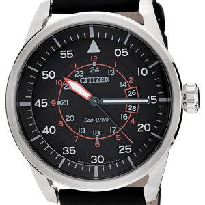 Citizen Herrklocka AW1360-04E Leather Svart/Läder Ø45 mm