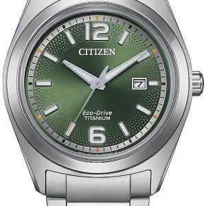 Citizen Herrklocka AW1641-81X Titanium Grön/Titan Ø42 mm