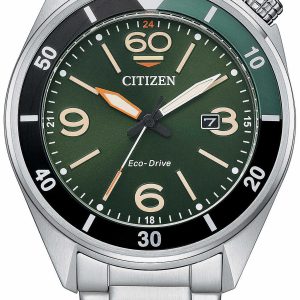 Citizen Herrklocka AW1718-OOX Grön/Stål Ø44 mm