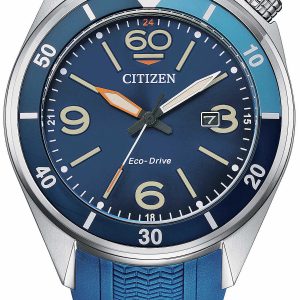 Citizen Herrklocka AW1719-18L Blå/Gummi Ø44 mm