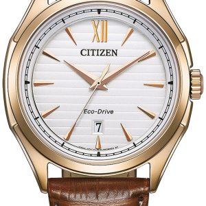 Citizen Herrklocka AW1753-10A Eco Drive Silverfärgad/Läder Ø41 mm