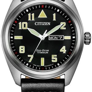 Citizen Herrklocka BM8560-29E Garrison Svart/Läder Ø42 mm