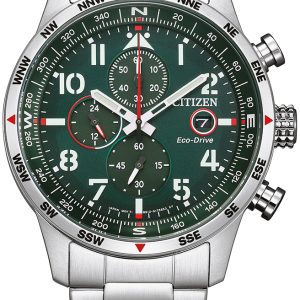 Citizen Herrklocka CA0791-81X Chrono Sport Grön/Stål Ø43 mm