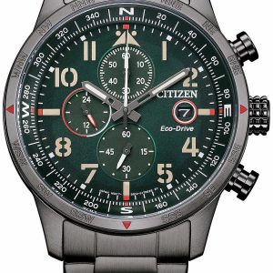 Citizen Herrklocka CA0797-84X Chrono Sport Grön/Stål Ø43 mm