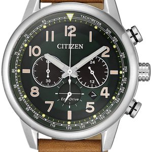 Citizen Herrklocka CA4420-21X Grön/Läder Ø43 mm