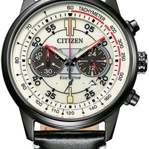 Citizen Herrklocka CA4465-15X Chrono Vit/Läder Ø42 mm