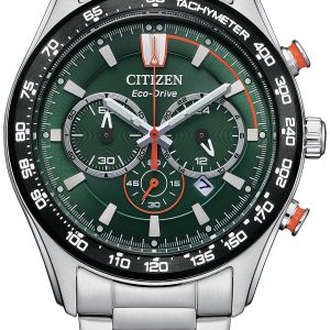 Citizen Herrklocka CA4486-82X Chrono Sport Grön/Stål Ø43 mm