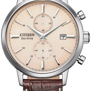 Citizen Herrklocka CA7061-26X Chrono Beige/Läder Ø42 mm