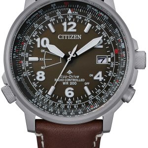 Citizen Herrklocka CB0240-29X Radio Controlled Grön/Läder Ø43 mm