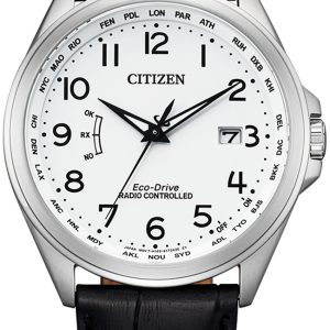 Citizen Herrklocka CB0250-17A Radio Controlled Vit/Läder Ø43 mm