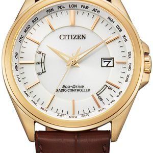 Citizen Herrklocka CB0253-19A Radio Controlled Vit/Läder Ø43 mm