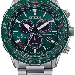 Citizen Herrklocka CB5004-59W Eco Drive Grön/Stål Ø45 mm