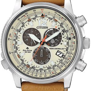 Citizen Herrklocka CB5860-35X Beige/Läder Ø45 mm