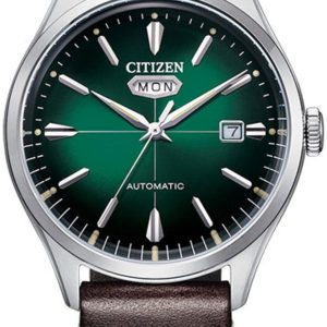 Citizen Herrklocka NH8390-03X Mechanical Grön/Läder Ø40 mm