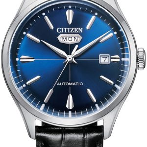 Citizen Herrklocka NH8390-20L Mechanical Blå/Läder Ø40 mm