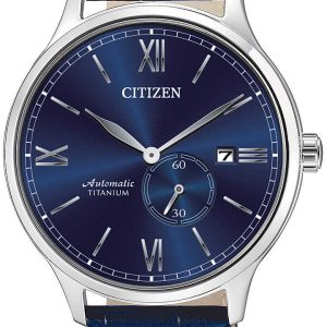 Citizen Herrklocka NJ0090-48L Titanium Blå/Läder Ø42 mm