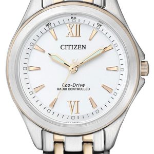 Citizen Radio Controlled Damklocka ES4024-52A Vit/Gulguldtonat stål