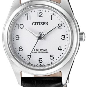 Citizen Radio Controlled Damklocka ES4030-17A Vit/Läder Ø27.3 mm