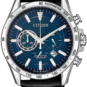 Citizen Titanium Herrklocka CA4440-16L Blå/Läder Ø43 mm