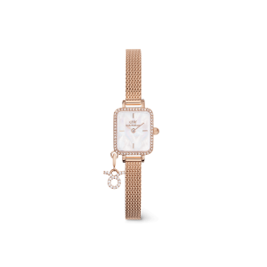 Daniel Wellington DW Klocka Quadro Mini Crystal Zodiac Melrose 15.4x18.2mm Rose Gold