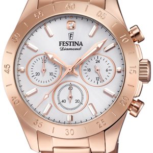 Festina 99999 Damklocka F20399-1 Vit/Roséguldstonat stål Ø39 mm