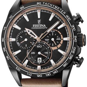 Festina 99999 Herrklocka F20351-1 Svart/Läder Ø44 mm