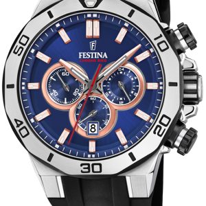 Festina 99999 Herrklocka F20449-1 Blå/Gummi Ø44 mm