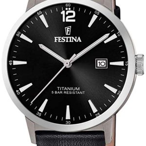 Festina 99999 Herrklocka F20471-3 Svart/Läder Ø41 mm