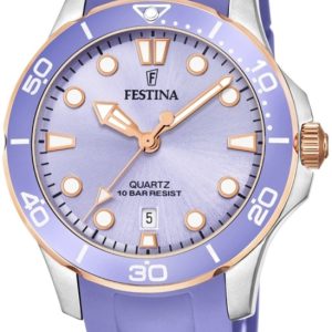 Festina Boyfriend Damklocka F20502-4 Lila/Gummi Ø38.5 mm