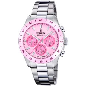 Festina Ceramic Chronograph F20693/2 - Dam - 39 mm - Analogt - Quartz - Mineralglas