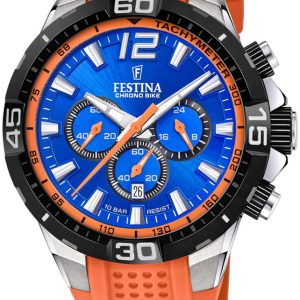 Festina Chrono Bike Herrklocka F20523-6 Blå/Gummi Ø44.5 mm