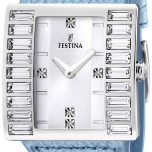 Festina Damklocka F16538-5 Vit/Läder