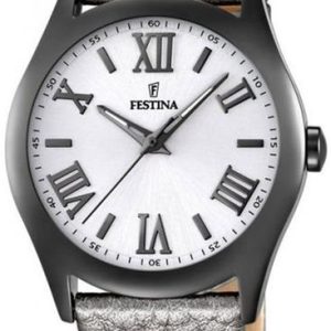 Festina Damklocka F16649-8 Trend Silverfärgad/Läder Ø36 mm